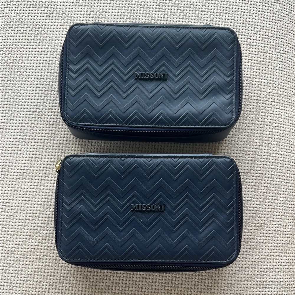 Missoni Dark Blue Zigzag Clutch Set